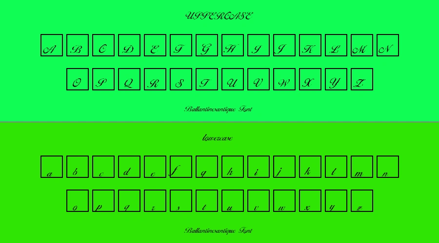 Ballantinesantique Font Preview