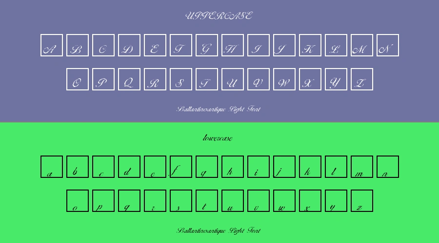 Ballantinesantique Light Font Preview