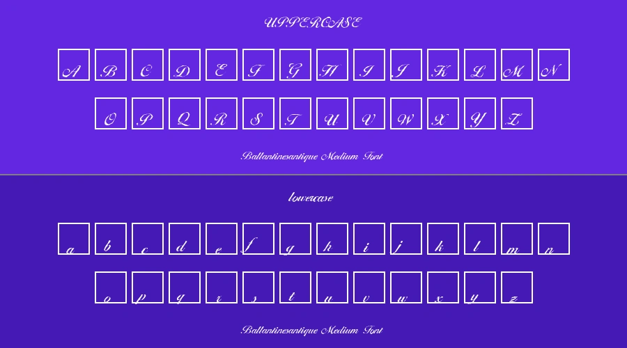 Ballantinesantique Medium Font Preview