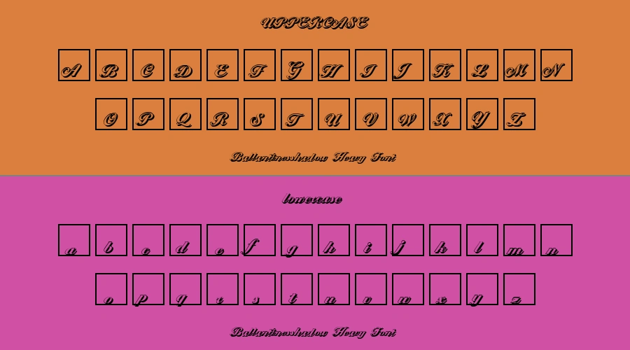 Ballantinesshadow Heavy Font Preview