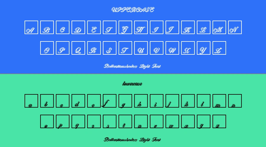 Ballantinesshadow Light Font Preview