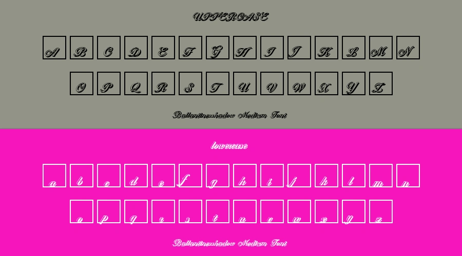 Ballantinesshadow Medium Font Preview