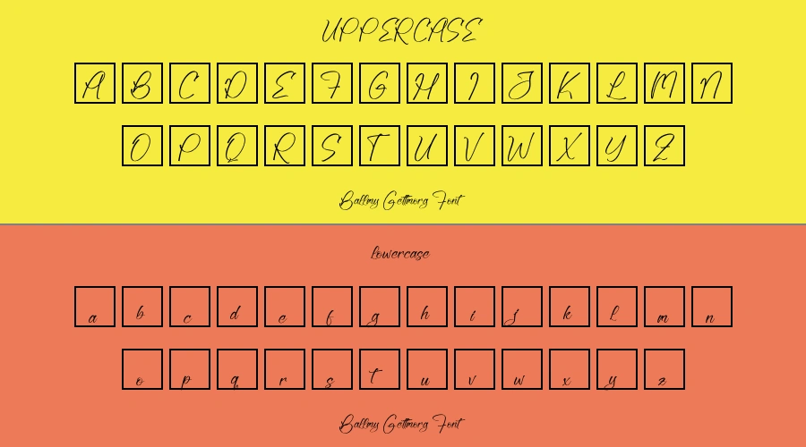 Ballmy Gettmorg Font Preview