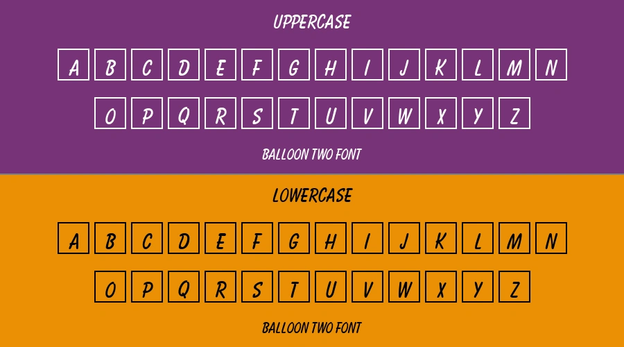 Balloon Two Font Preview