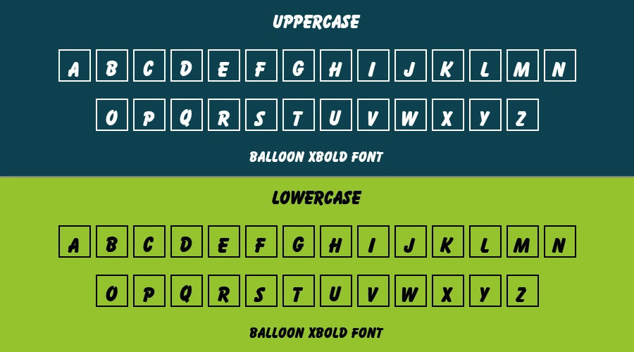 Balloon Xbold Font Preview