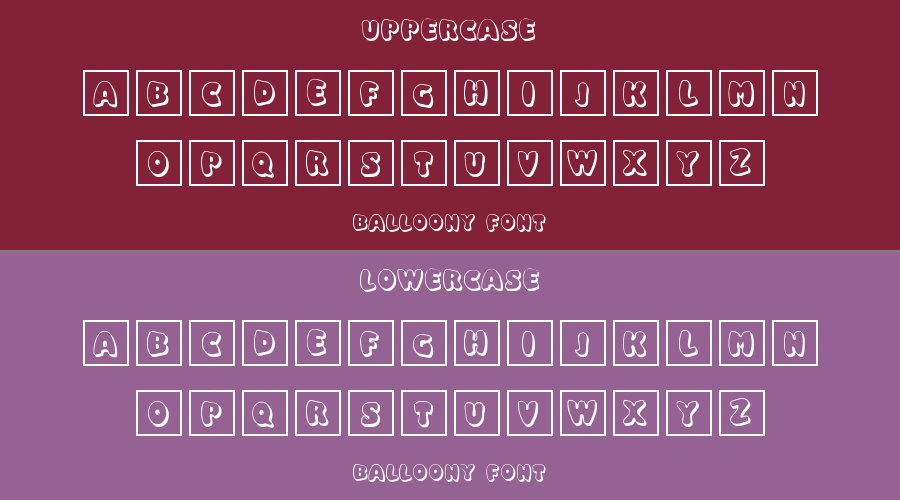 Balloony Font Preview