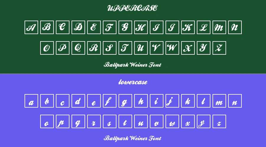 Ballpark Weiner Font Preview