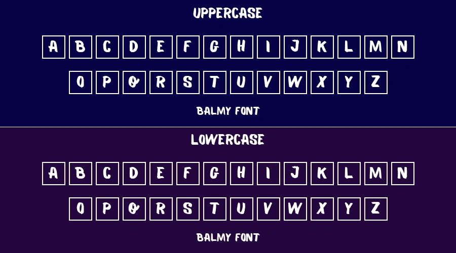 Balmy Font Preview