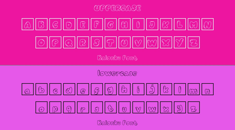 Balonku Font Preview