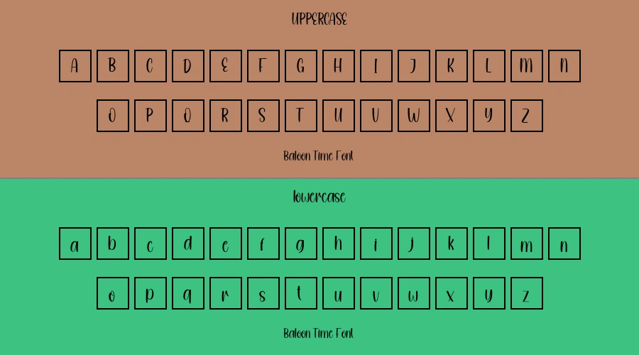 Baloon Time Font Preview