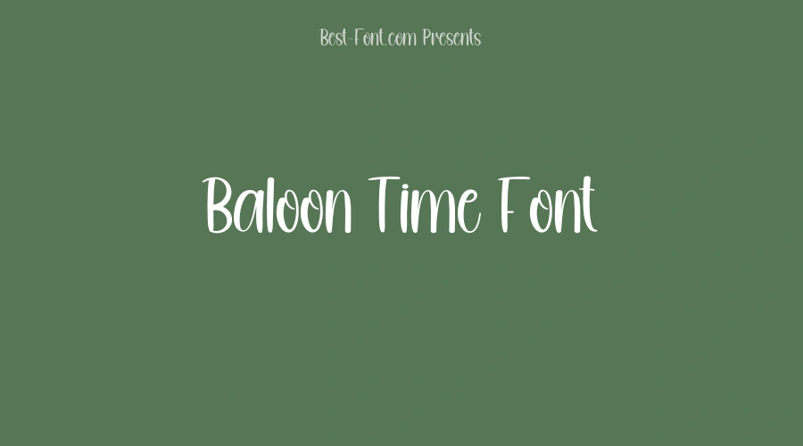 Baloon Time Font