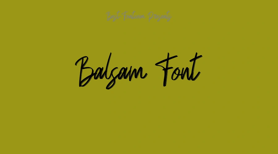 Balsam Font