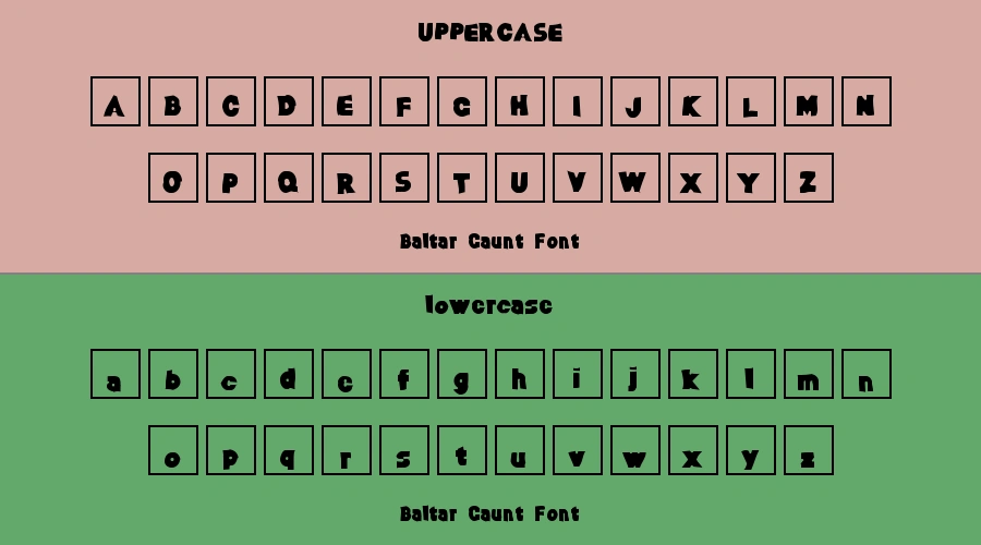 Baltar Gaunt Font Preview