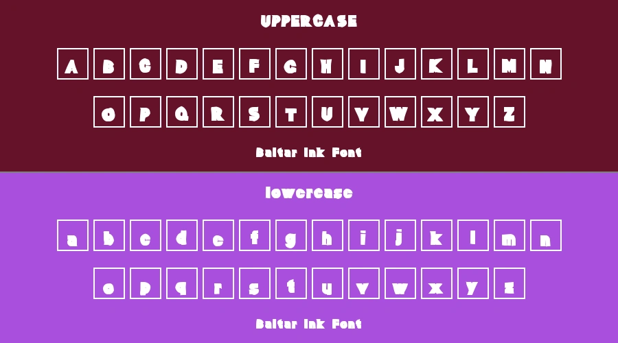 Baltar Ink Font Preview
