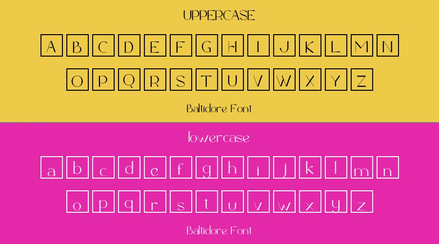 Baltidore Font Preview