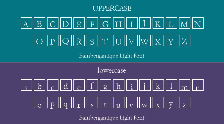 Bambergantique Light Font Preview