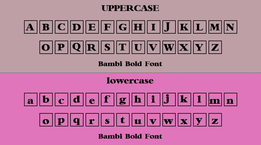 Bambi Bold Font Preview