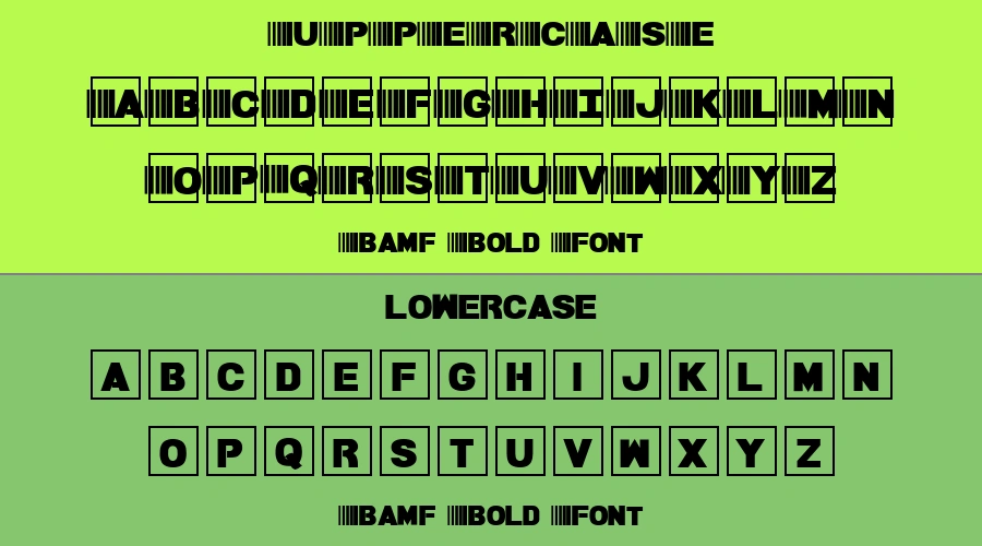 Bamf Bold Font Preview