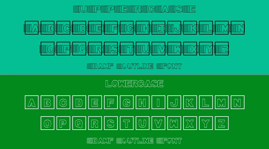 Bamf Outline Font Preview