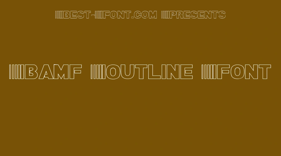 Bamf Outline Font