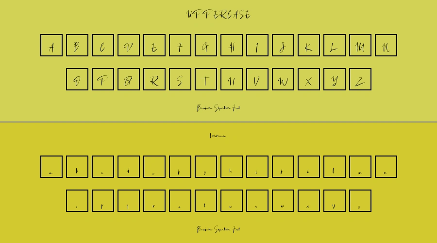 Bandara Signature Font Preview