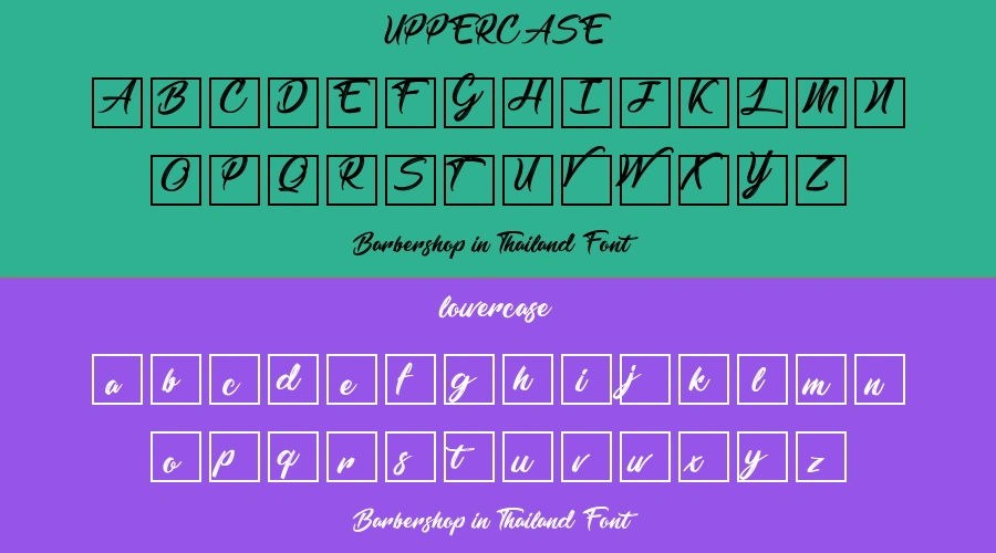 Barbershop in Thailand Font Preview