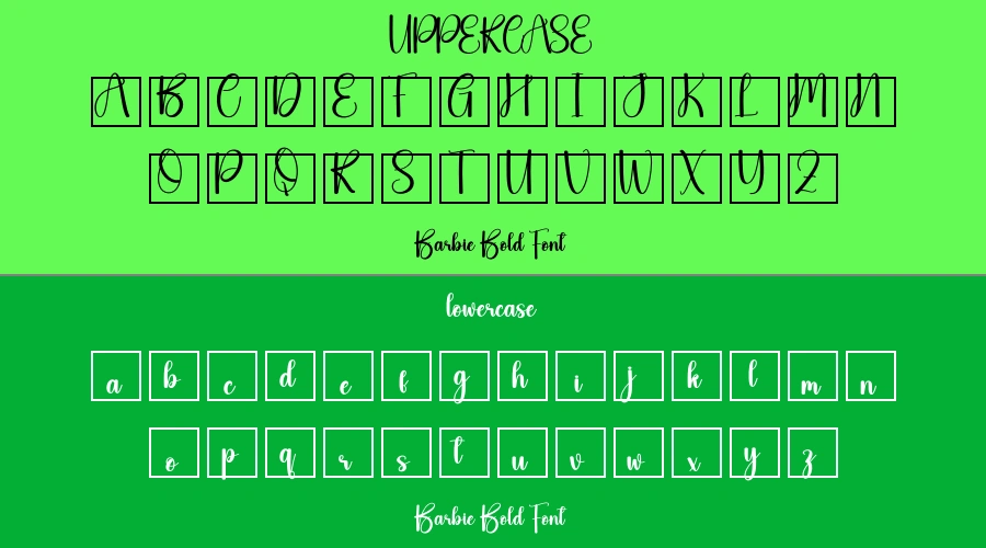 Barbie Bold Font Preview