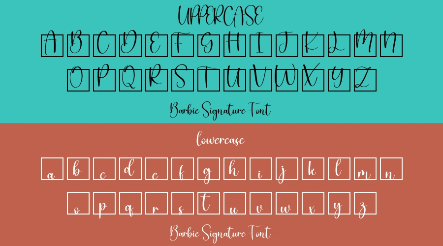 Barbie Signature Font Preview