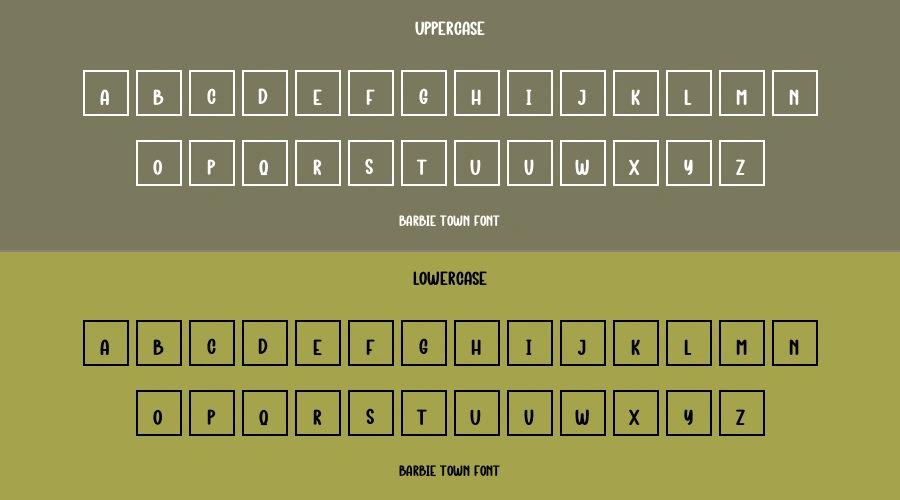 Barbie Town Font Preview