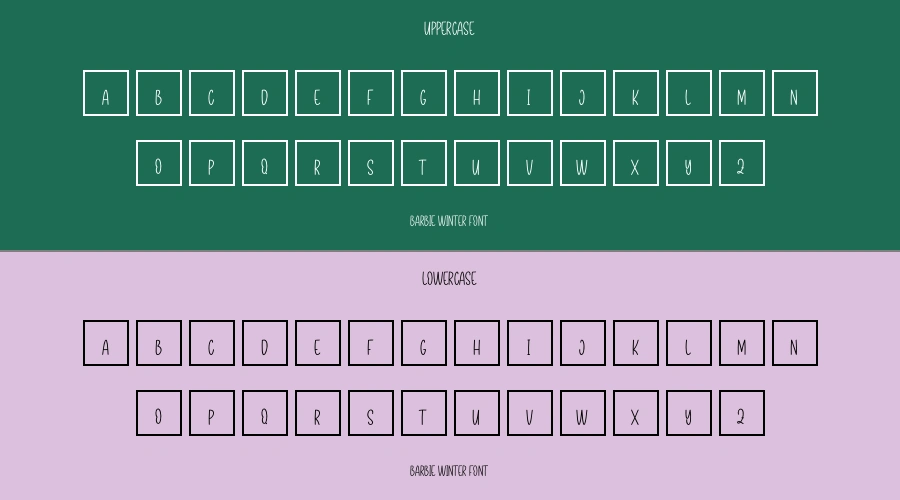 Barbie Winter Font Preview
