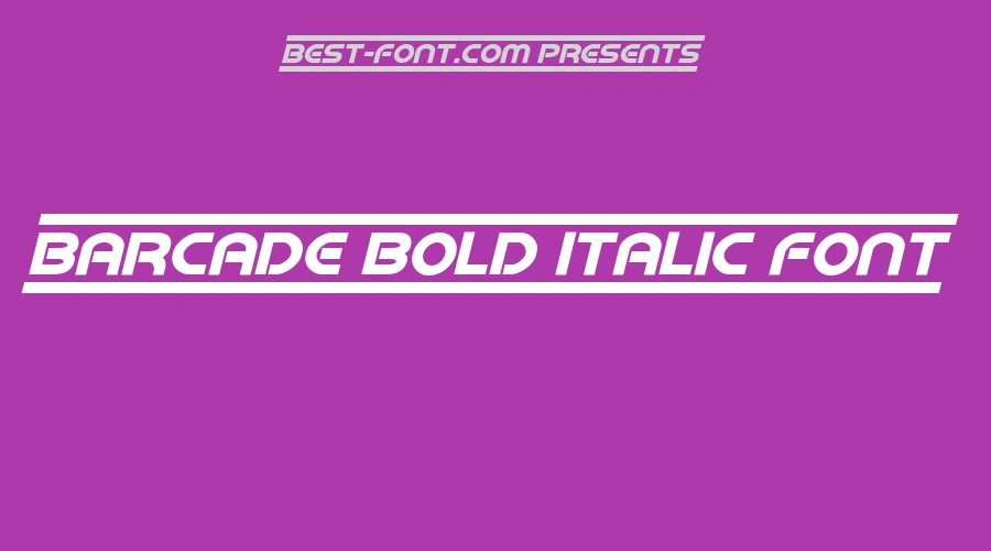 Barcade Bold Italic Font