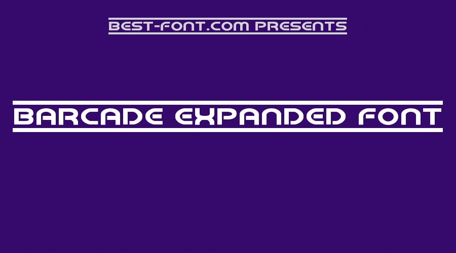 Barcade Expanded Font