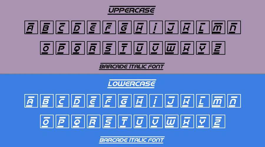 Barcade Italic Font Preview