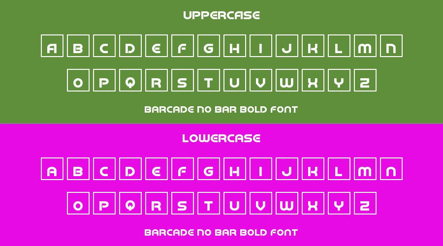 Barcade No Bar Bold Font Preview