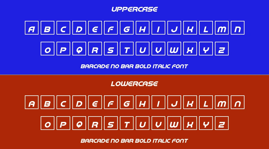 Barcade No Bar Bold Italic Font Preview