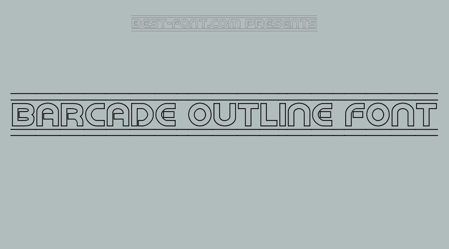Barcade Outline Font