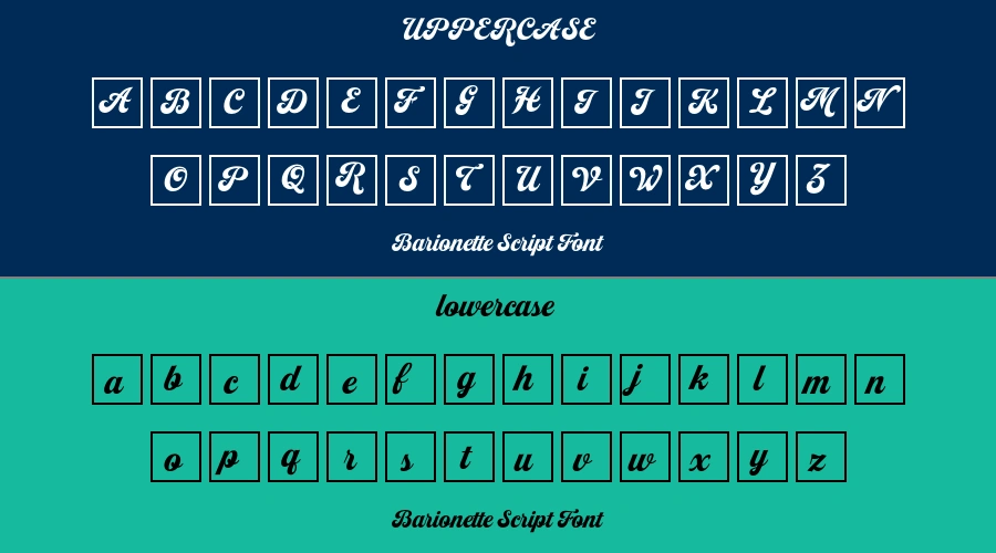 Barionette Script Font Preview