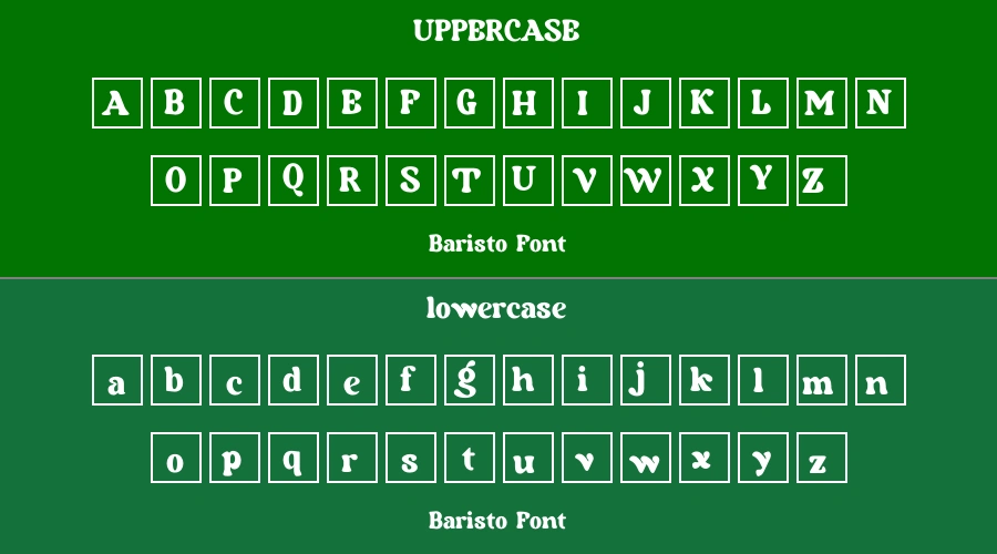 Baristo Font Preview
