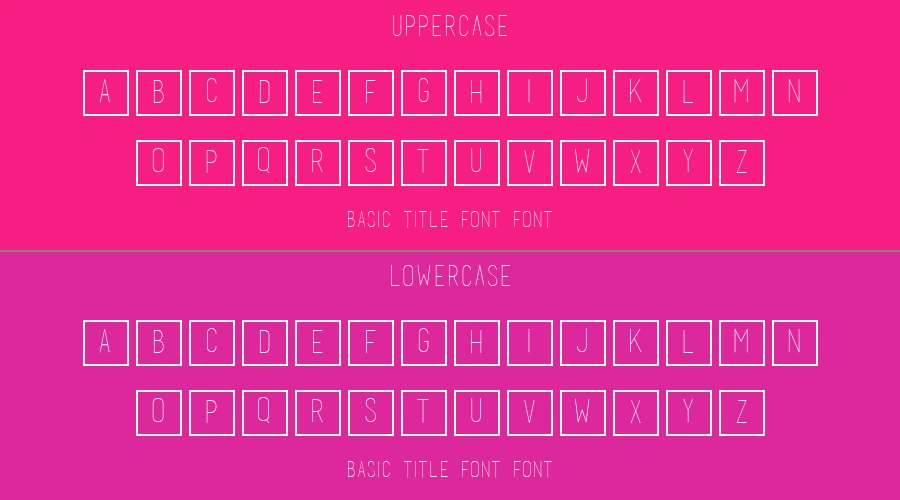 basic title font Font Preview