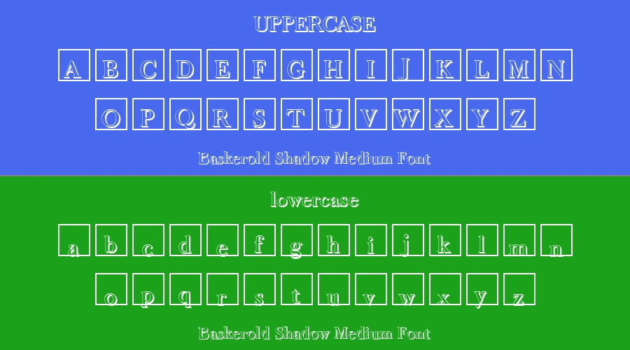Baskerold Shadow Medium Font Preview