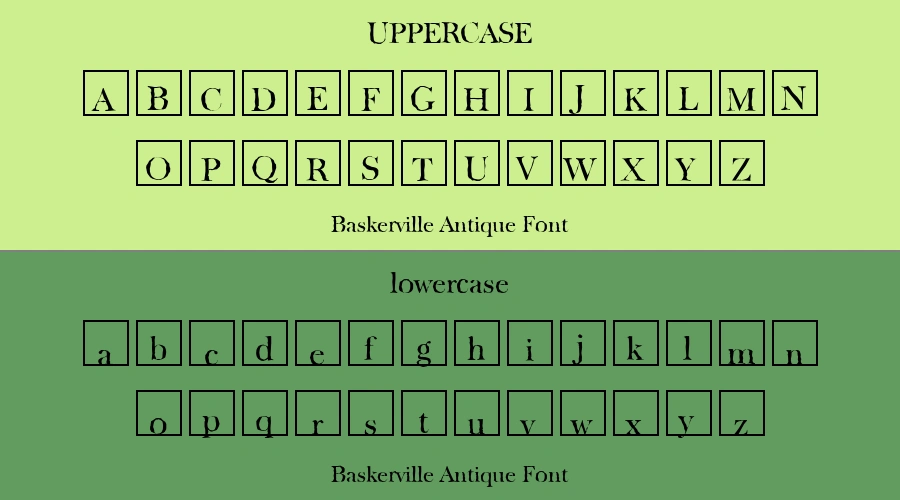 Baskerville Antique Font Preview