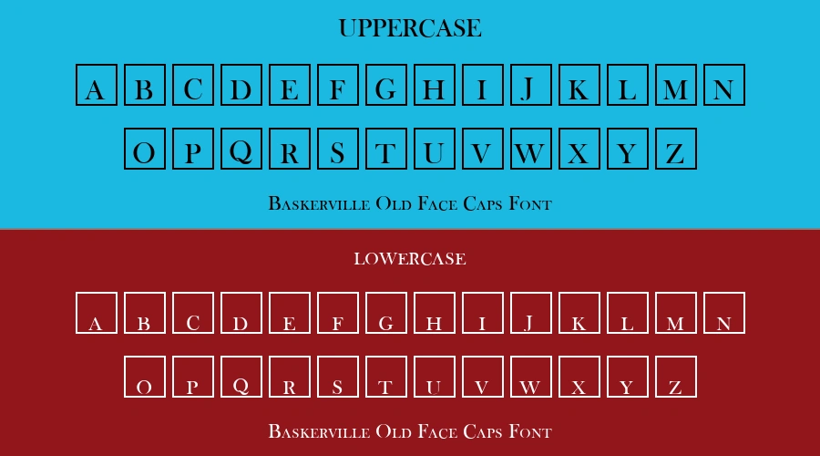 Baskerville Old Face Caps Font Preview