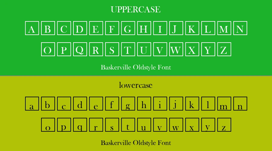 Baskerville Oldstyle Font Preview