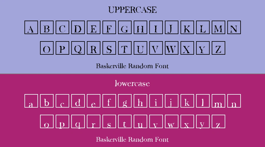Baskerville Random Font Preview
