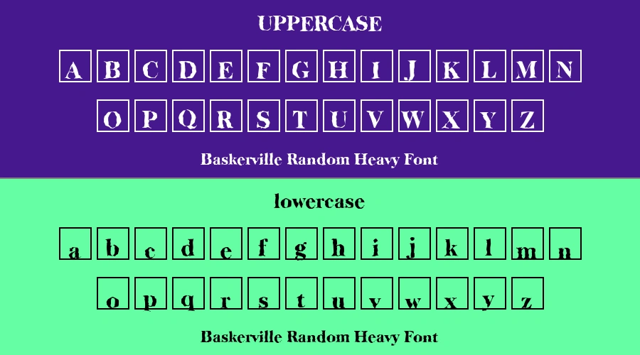 Baskerville Random Heavy Font Preview