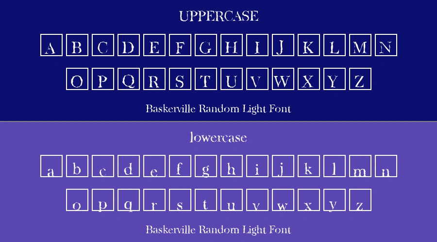 Baskerville Random Light Font Preview