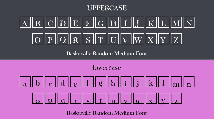 Baskerville Random Medium Font Preview