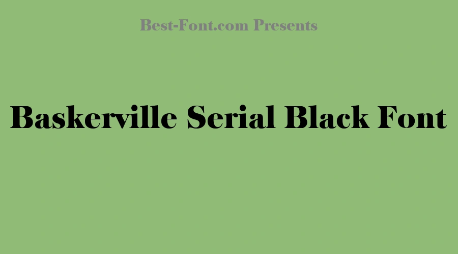 Baskerville Serial Black Font
