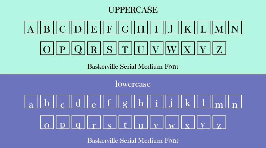Baskerville Serial Medium Font Preview