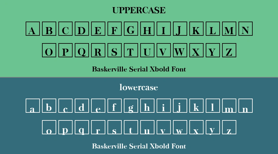 Baskerville Serial Xbold Font Preview